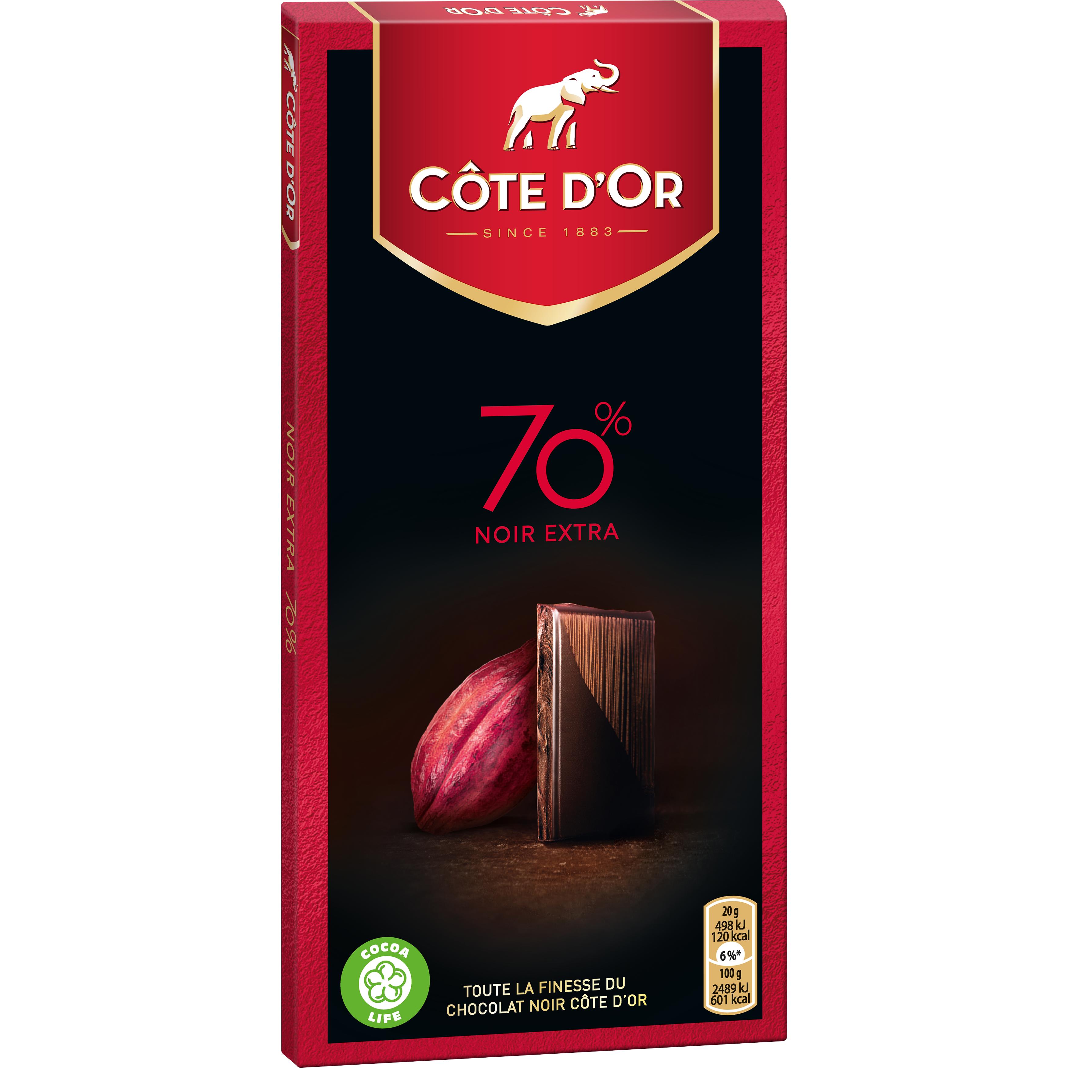 32 Barres Chocolatées de Côte d'Or Chocolat Noir et Noisettes 32 x