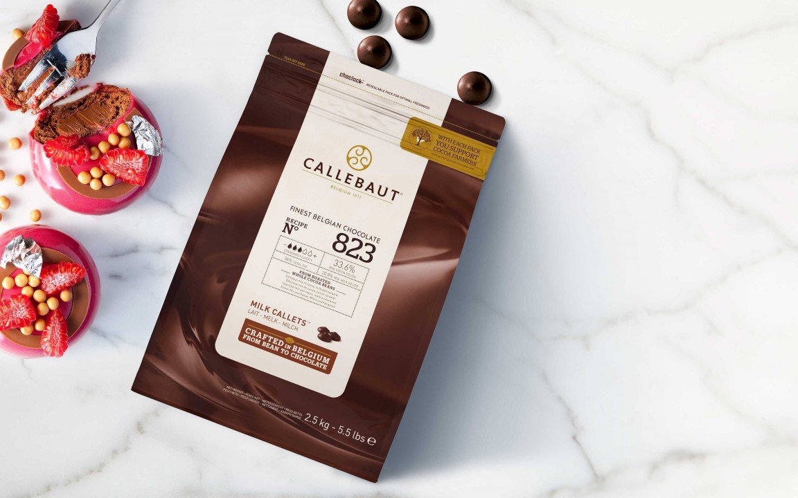 Chocolat de couverture lait Callebaut 400g, 1kg ou 2,5 kg