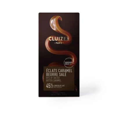 Cluizel 45% Milk Chocolate Bar with Salted Butter Caramel Bits
