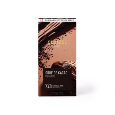 Cluizel 72% Dark Chocolate Bar with Cocoa Nibs