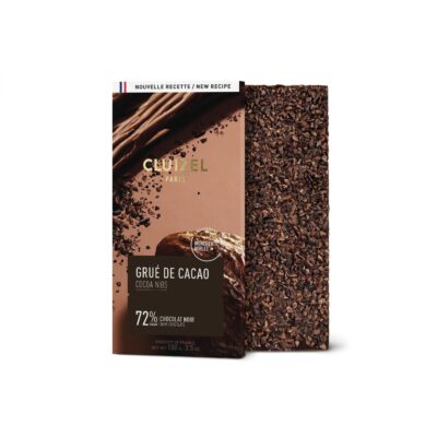 Cluizel 72% Dark Chocolate Bar with Cocoa Nibs Lifestyle