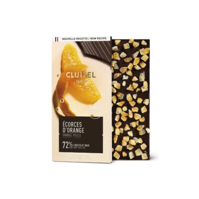 Cluizel 72% Dark Chocolate Bar with Orange Peel