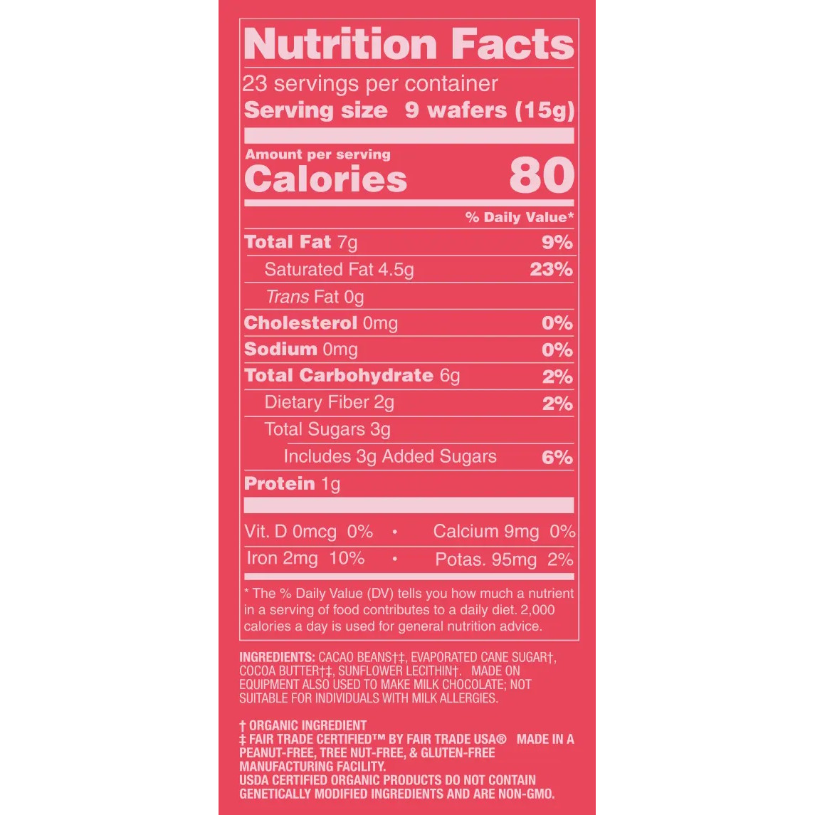Guittard Organic 74% Dark Couverture Chocolate Wafers (12oz) Label