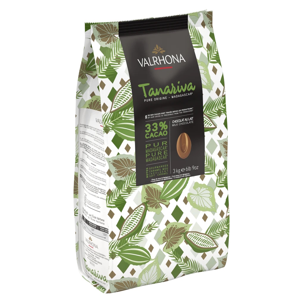 Valrhona Tanariva Madagascar 33% Milk Couverture Chocolate Feves