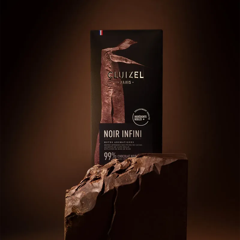 Cluizel Noir Infini 99% Dark Chocolate Bar - Image 2