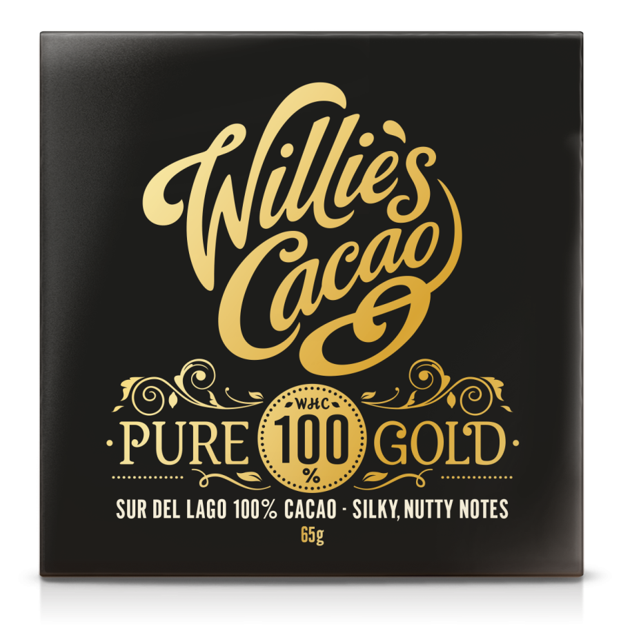 Willie's Cacao Pure Gold Sur Del Lago 100% Cacao Bar