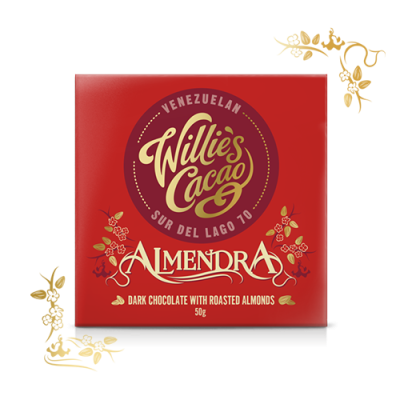 Willie's Cacao Almendra 70% Dark Chocolate Bar with Roasted Almonds