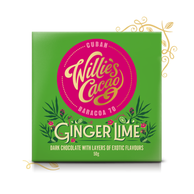 Willie's Cacao Ginger Lime 70% Dark Chocolate Bar