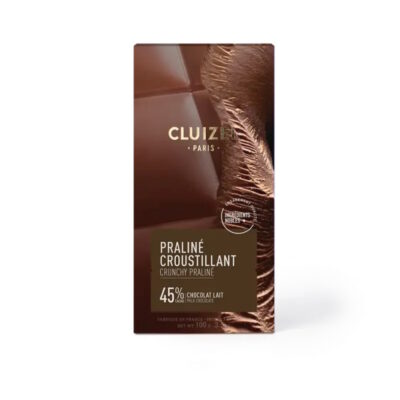 Cluizel Praliné Croustillant 45% Milk Chocolate Bar with Crunchy Praliné