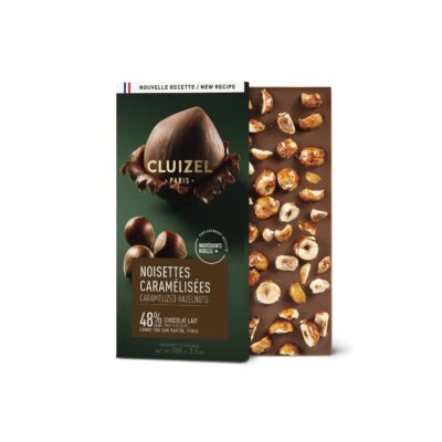 Cluizel San Martin Peru Organic 48% Milk Chocolate Bar with Caramelized Hazelnuts