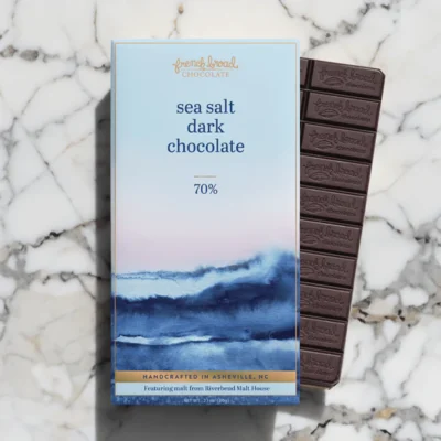 French Broad Chocolate 70% Dark Chocolate Bar with Sea Salt