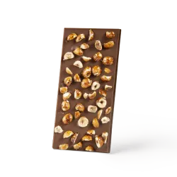 Cluizel 48% Milk Chocolate Bar with Caramelized Hazelnuts - Image 2