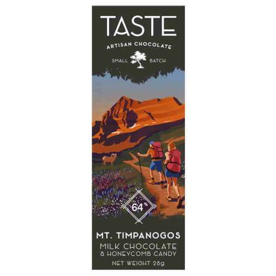 Taste Artisan Chocolate EUV Mt. Timpanogos Mini Dark Chocolate Bar with Honeycomb Candy