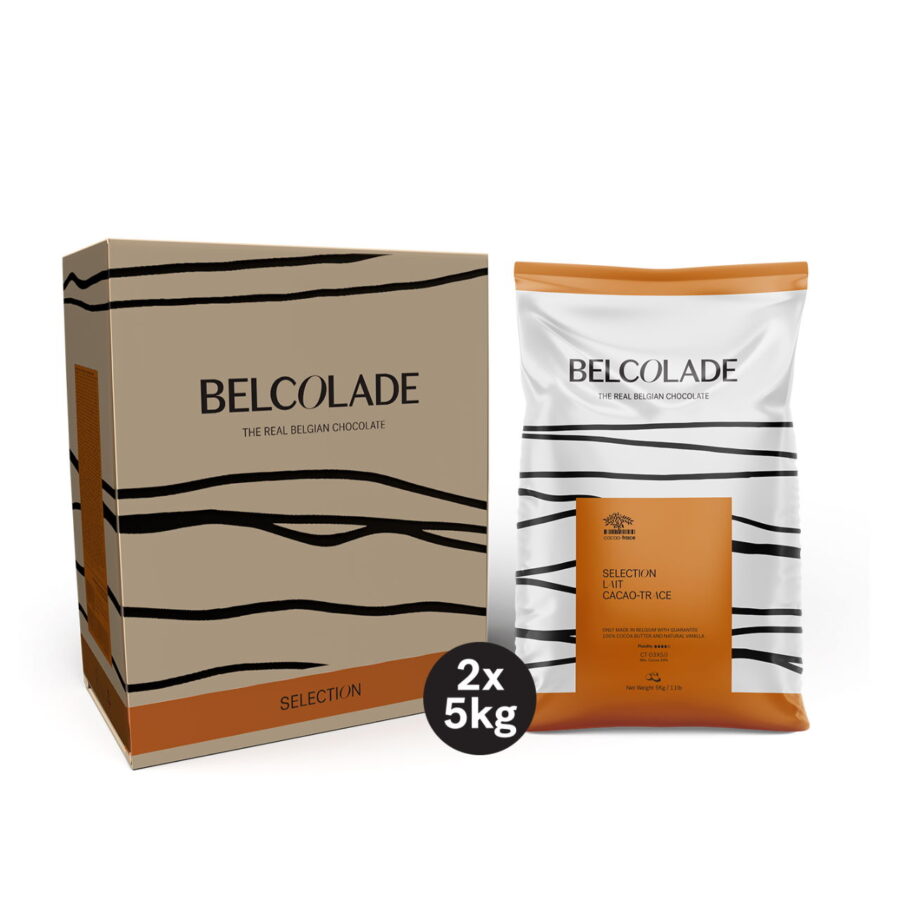 Belcolade Lait Selection 34% Milk Couverture Chocolate Discs Case