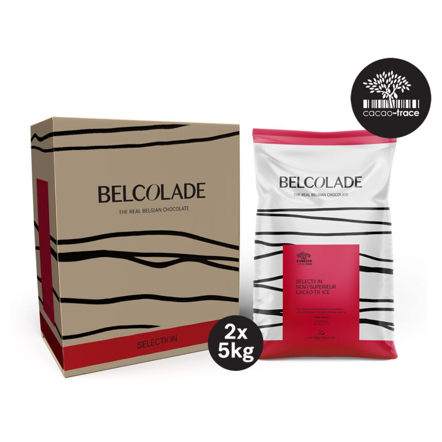 Belcolade Noir Superieur 60.5% Dark Couverture Chocolate Discs Case