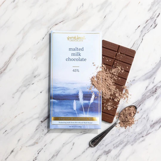 French Broad Malted 45% Milk Chocolate Bar
