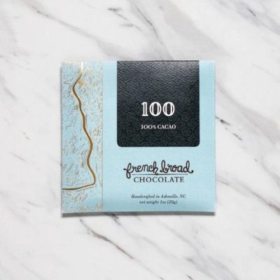 French Broad 100% Cacao Mini Dark Chocolate Bar