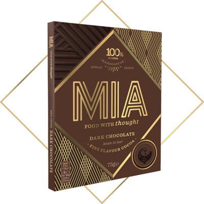 MIA 100% Dark Chocolate Bar