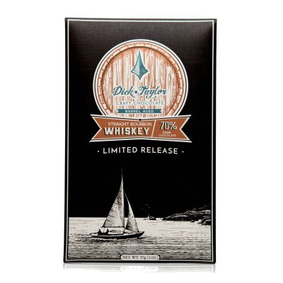 Dick Taylor Limited Release Straight Bourbon Whiskey 70% Dark Chocolate Bar