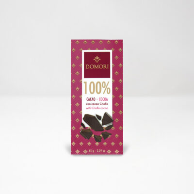 Domori Absolut 100% Dark Chocolate Bar