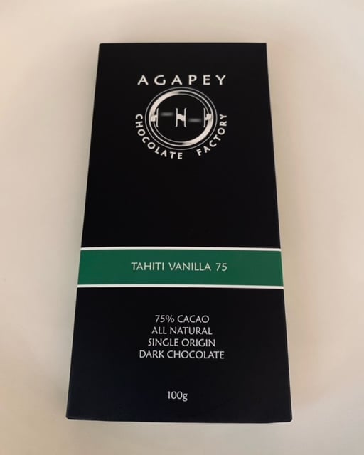 Agapey 75% Dark Chocolate Bar with Tahiti Vanilla