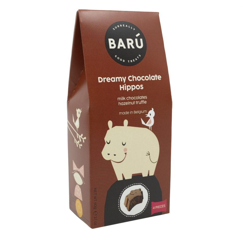 Barú Milk Chocolate Dreamy Chocolate Hippos with Hazelnut Truffle ...