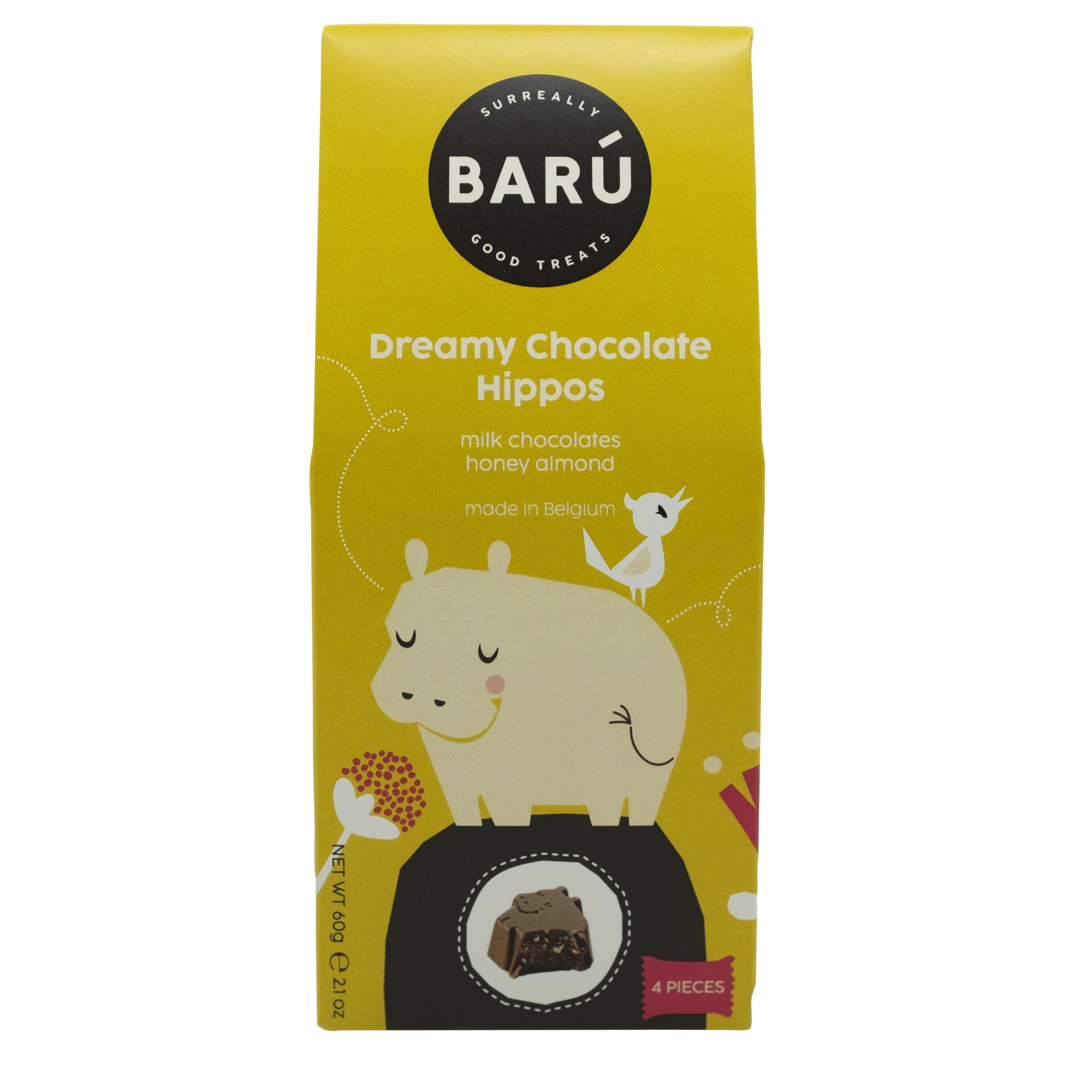 Barú Milk Chocolate Dreamy Chocolate Hippos with Honey Almond | World ...