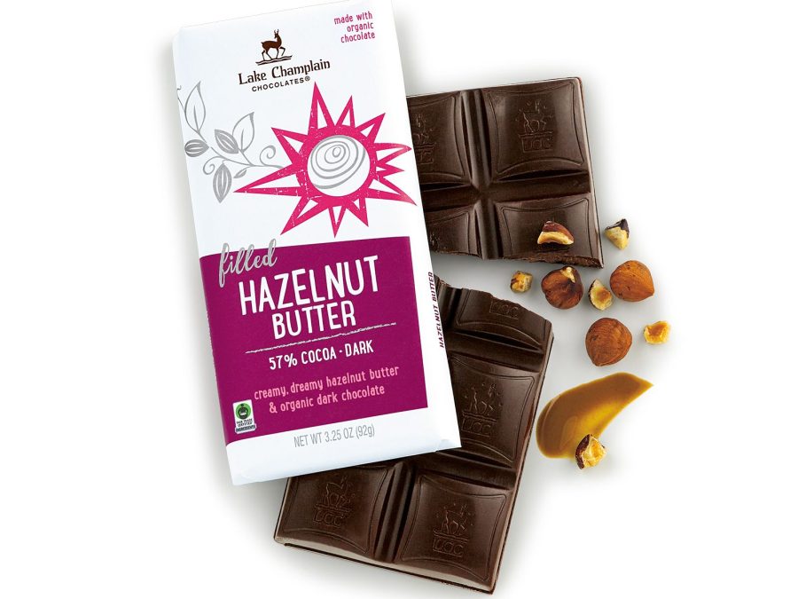 Lake Champlain 57% Dark Chocolate Bar with Hazelnut Butter Filling