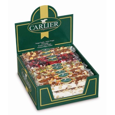 Carlier Assorted Deluxe Nougat Bar Display Case-min