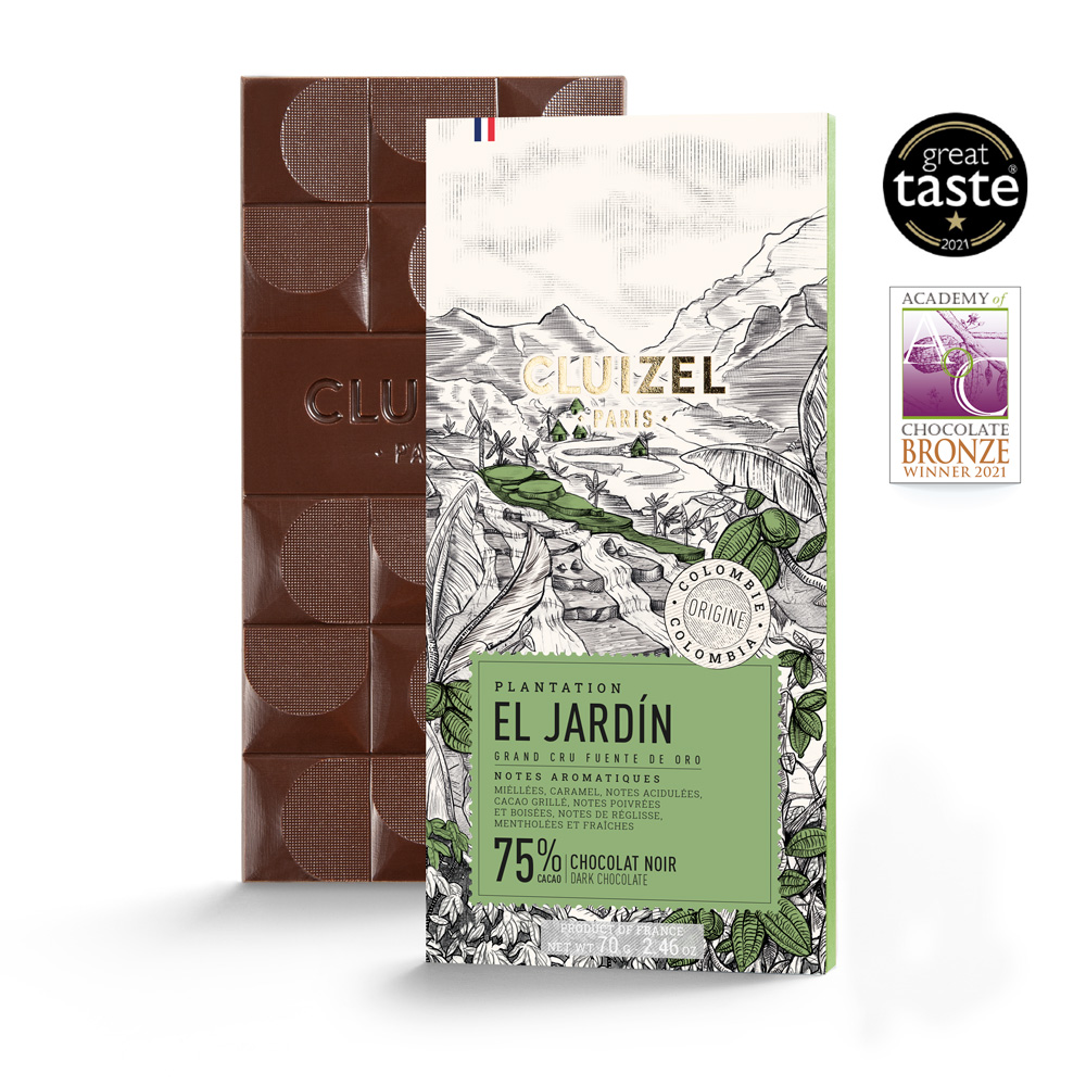 Michel Cluizel El Jardín Colombia 75% Dark Chocolate Bar
