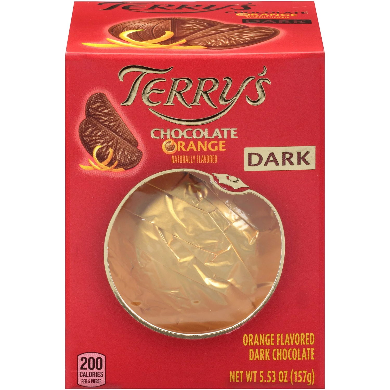Terry's Chocolate Orange, Orange Flavored Dark Chocolate, 5.53oz Box
