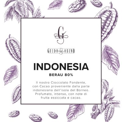 Guido Gobino Indonesia 80% Dark Chocolate Bar Front