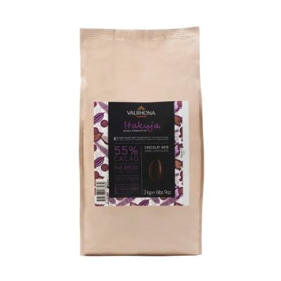 Valrhona Itakuja Brazil Double Fermentation 55% Dark Couverture Chocolate Feves