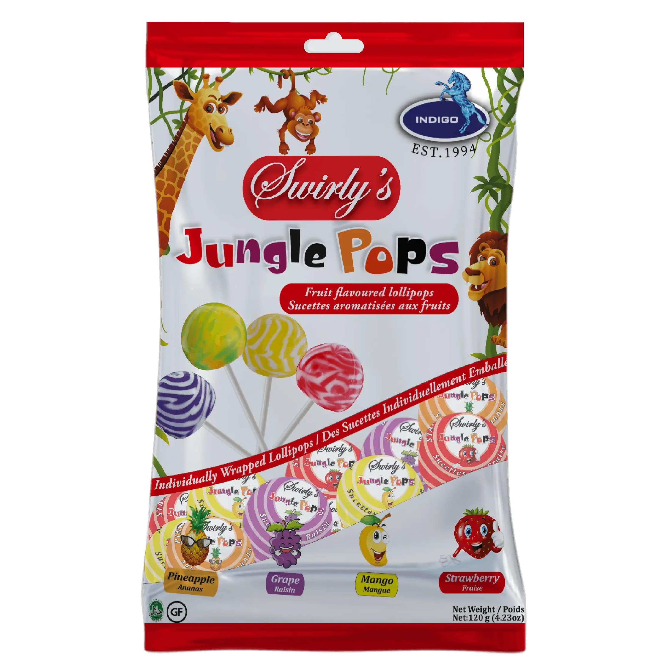 Swirly's Jungle Pops Hard Candy Lollipops-min