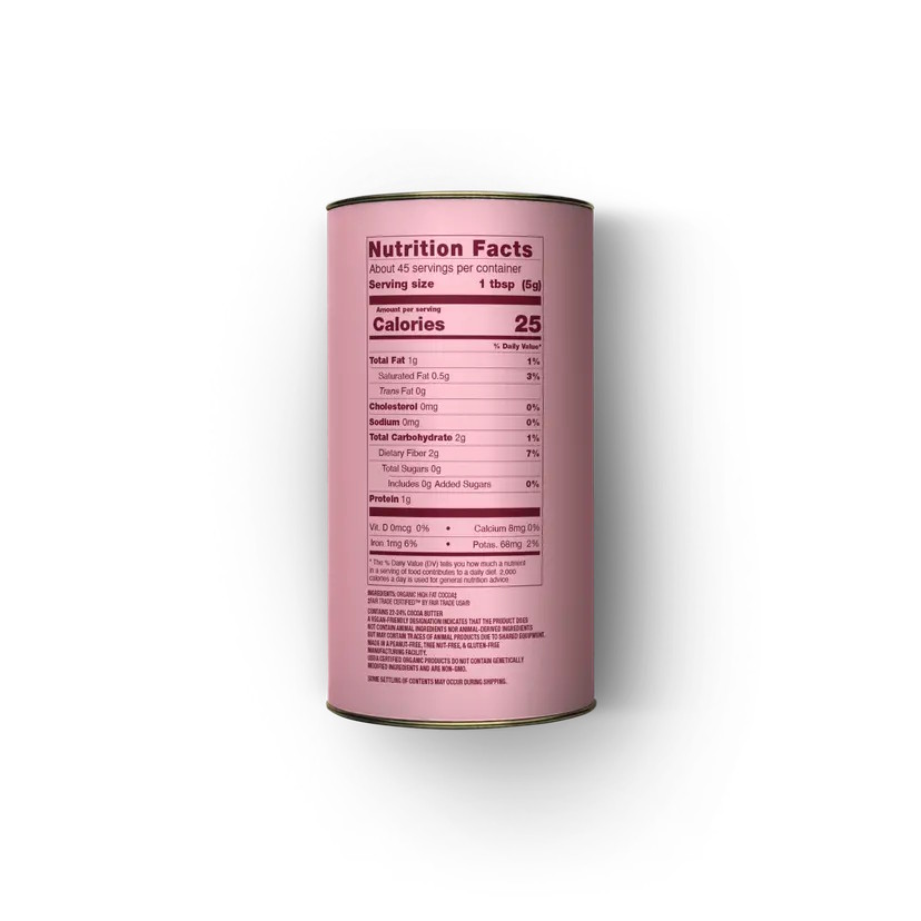 Guittard Organic Natural 22-24% Cocoa Powder 8oz Back