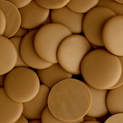 Belcolade Amber Douceur 32% Caramelized White Couverture Chocolate Discs Loose