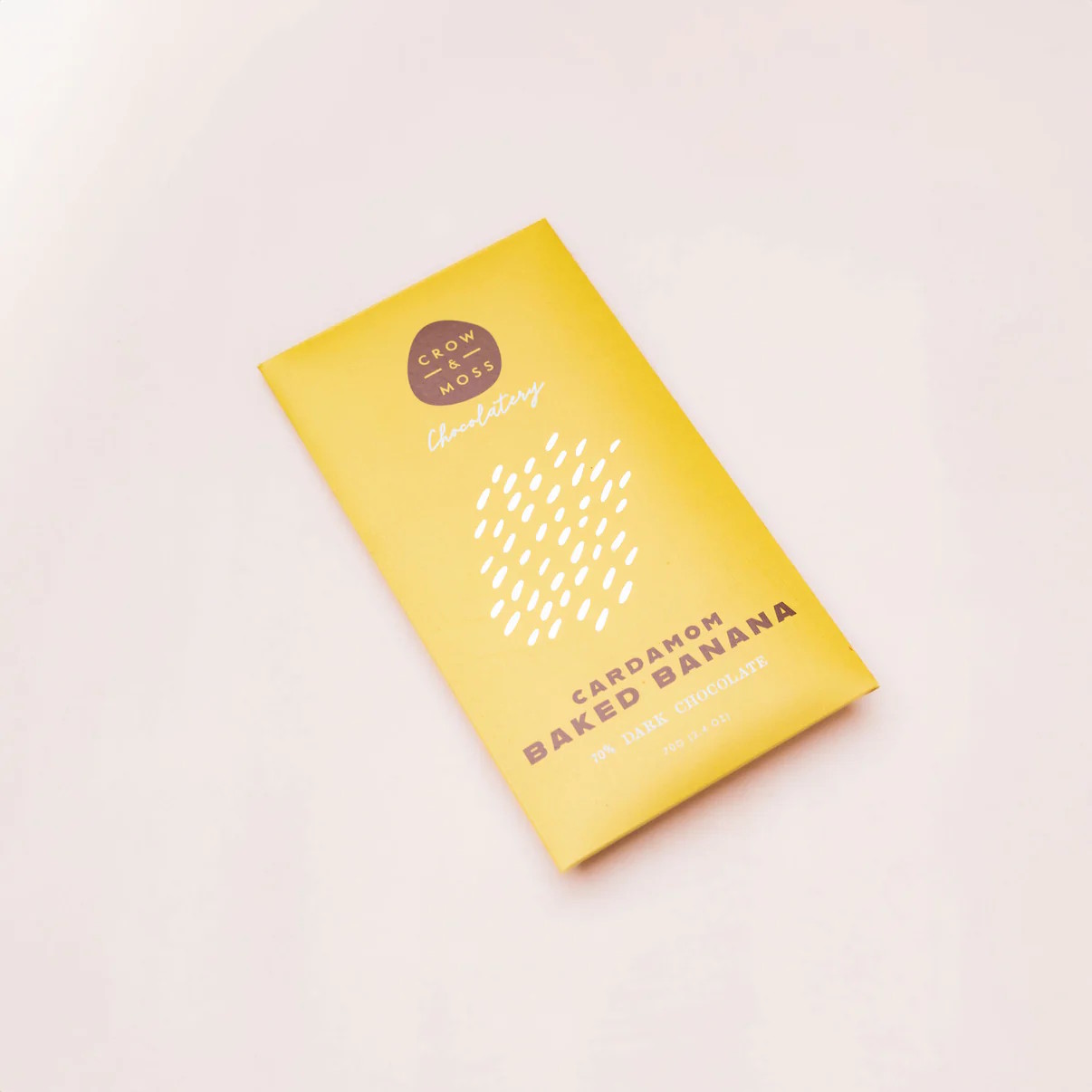 Crow & Moss 65% Dark Chocolate Bar with Cardamom & Banana 2