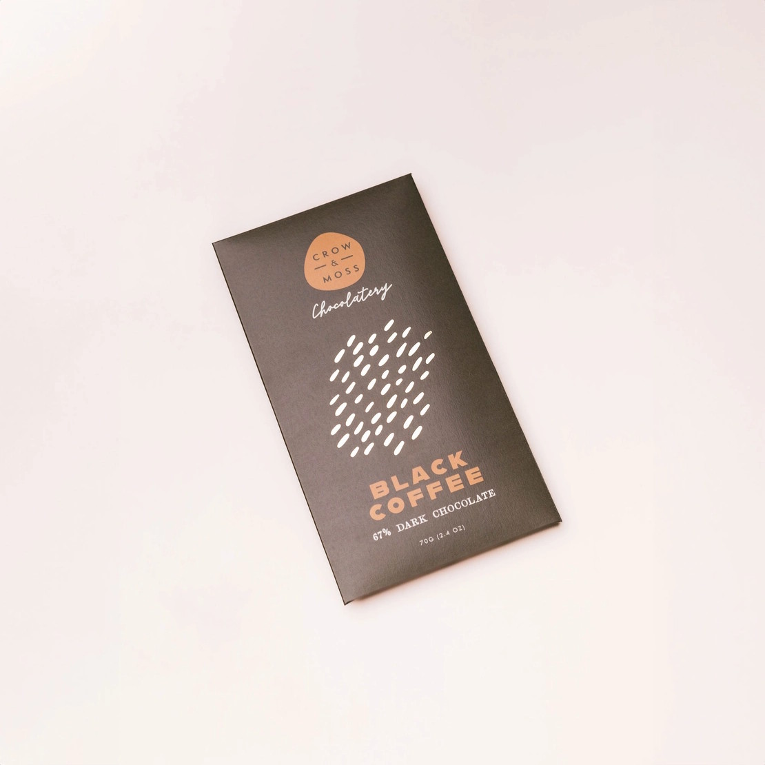 Crow & Moss 67% Dark Chocolate Bar with Brazilian Black Coffee 2