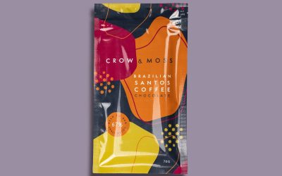 SALE Crow & Moss 67% Dark Chocolate Bar with Brazilian Santos Coffee