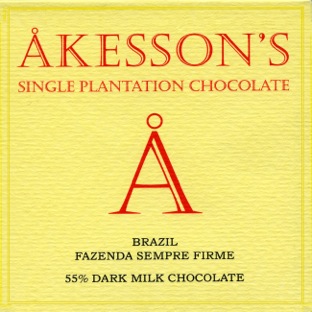 Akesson's Fazenda Sempre Firme Brazil 55% Forastero Dark Milk Chocolate Bar