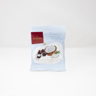 Domori Dragées 50% Milk Chocolate Covered Coconut Cubes (40g)-min