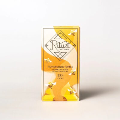 Ritual Chocolate Honeycomb Toffee 75% Dark Chocolate Bar with Honeycomb Toffee