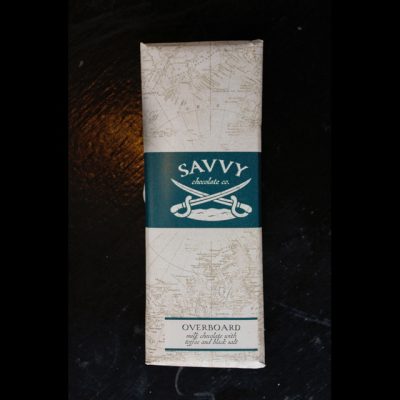 Savvy Chocolate Co. Overboard Milk Chocolate Bar with Toffee & Black Salt