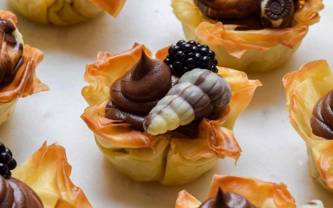 Guylian Chocolate Blackberry Filo cups