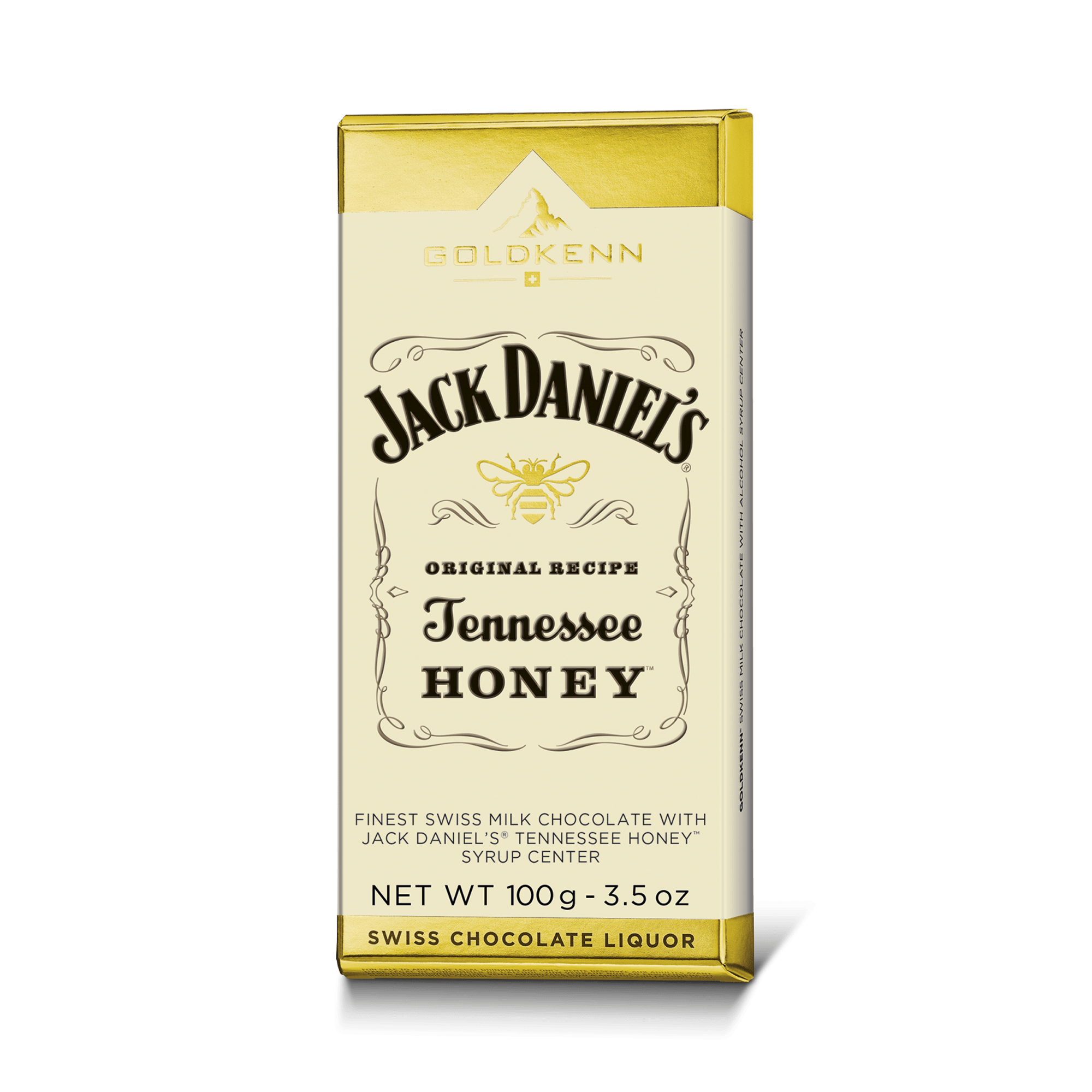 Goldkenn® 37% Milk Chocolate Bar with Jack Daniel's® Tennessee Honey Syrup  Center