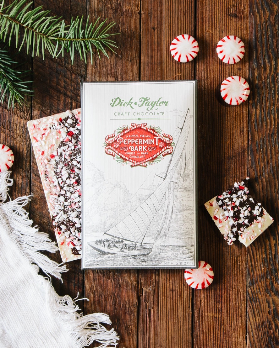 Dick Taylor Peppermint Bark Dark & White Chocolate Bar