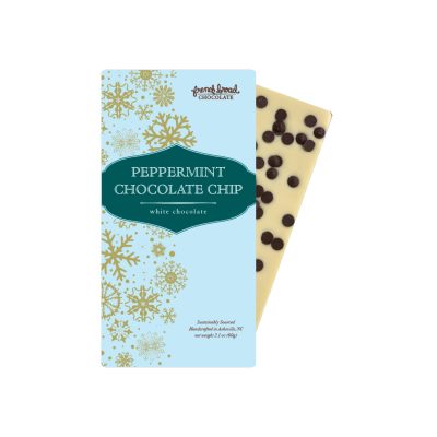 French Broad White Chocolate Bar with Peppermint Chocolate Chip