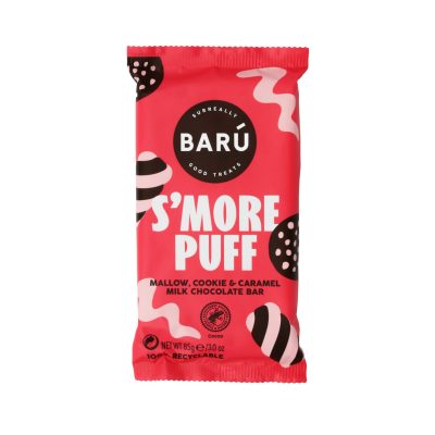 Baru S'More Puff Milk Chocolate Bar with Mallow, Cookie & Caramel