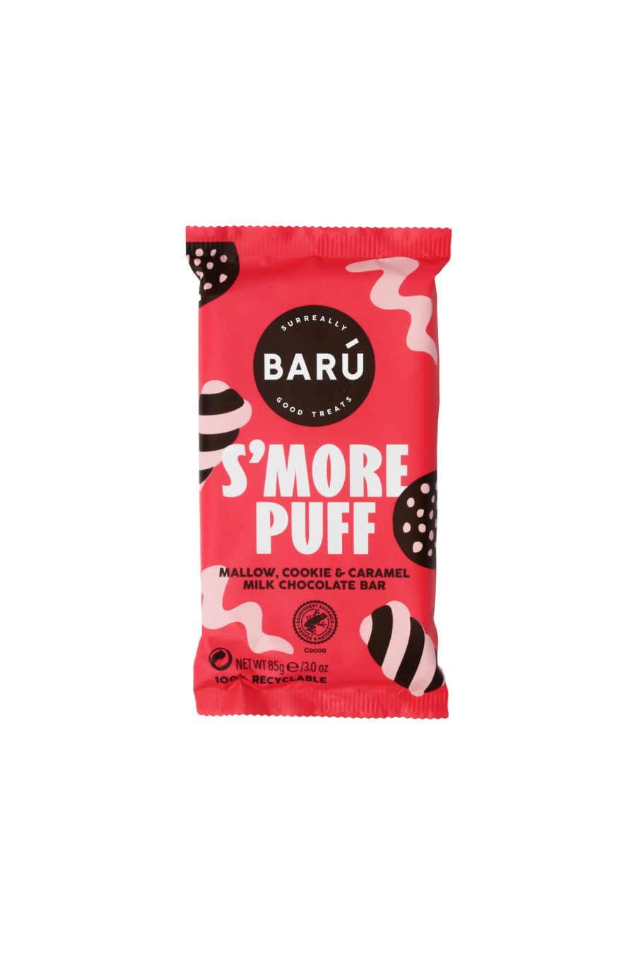 Baru S'More Puff Milk Chocolate Bar with Mallow, Cookie & Caramel