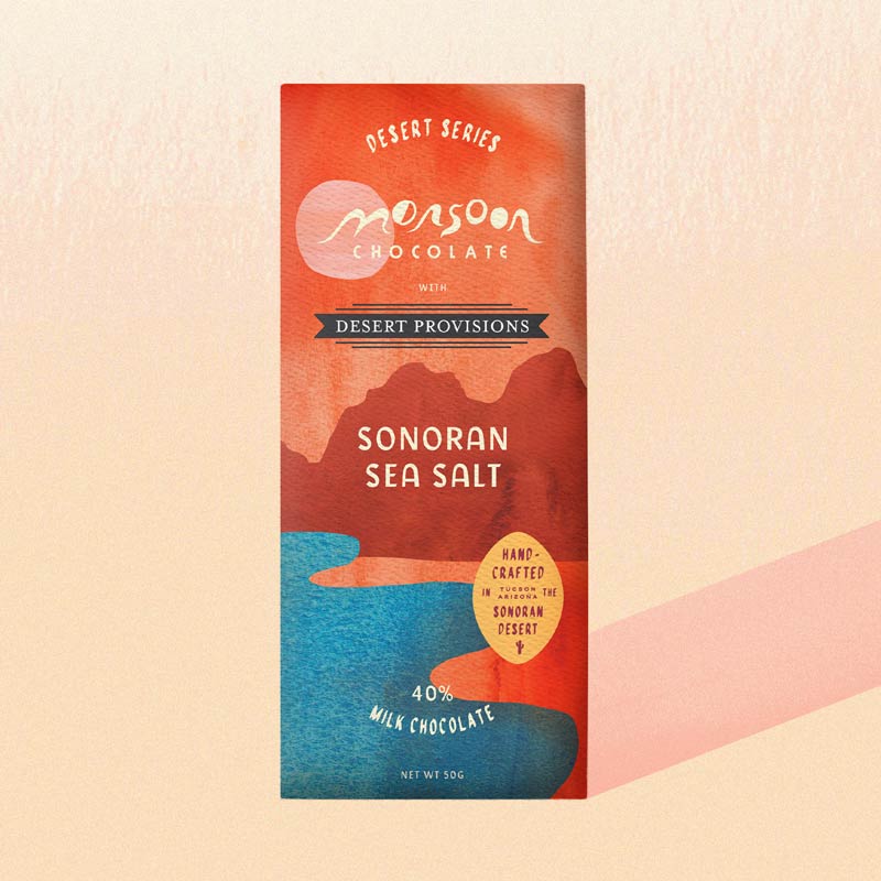 Monsoon Chocolate 40% Milk Chocolate Bar with Sonoran Sea Salt